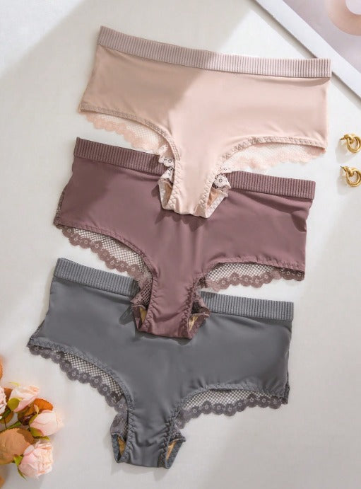 Kit 3 Calcinhas Confort Lace