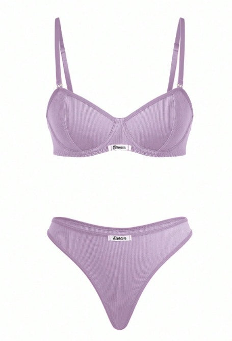 Conjunto Comfort Dream Balconet – Algodão Canelado Sem Bojo com Suporte Alto