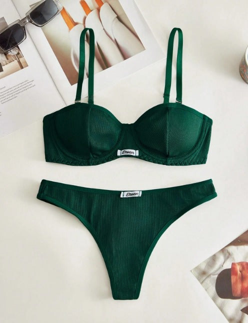 Conjunto Comfort Dream Balconet – Algodão Canelado Sem Bojo com Suporte Alto