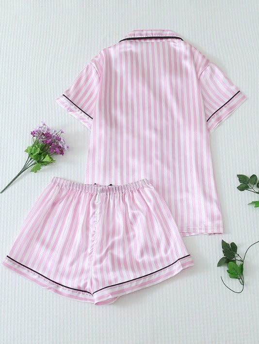 Pijama Americano Premium Satin Listras – Conforto de Luxo