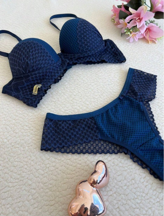 🛍️ Kit Duas Cores Lingerie Premium Jade & Noir (Leve 2 Conjuntos)