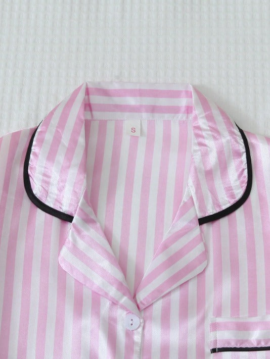 Pijama Americano Premium Satin Listras – Conforto de Luxo