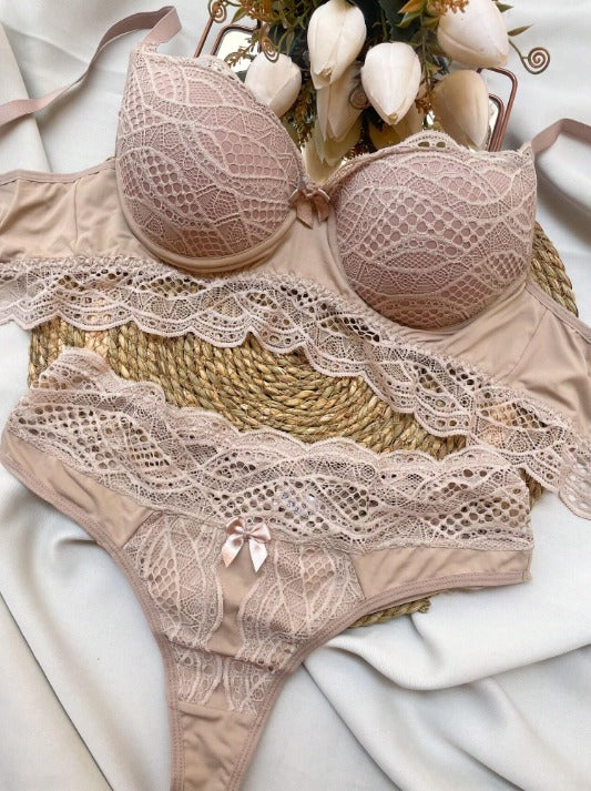 💎 Conjunto Márcia – Elegância, Renda & Sensualidade Premium
