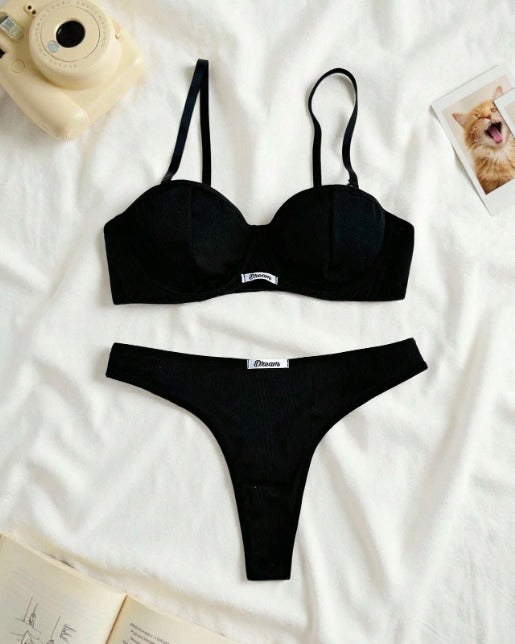 Conjunto Comfort Dream Balconet – Algodão Canelado Sem Bojo com Suporte Alto