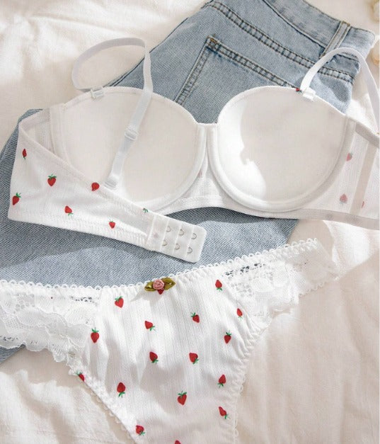 Conjunto Premium Cottage Florale – Sutiã Frente-Única Push-Up e Calcinha Tanga