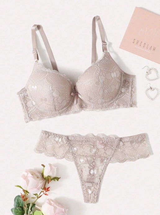 Conjunto de Lingerie em Renda Premium Paris