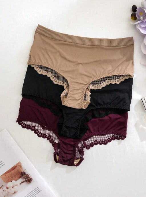 Kit 3 Calcinhas Confort Lace
