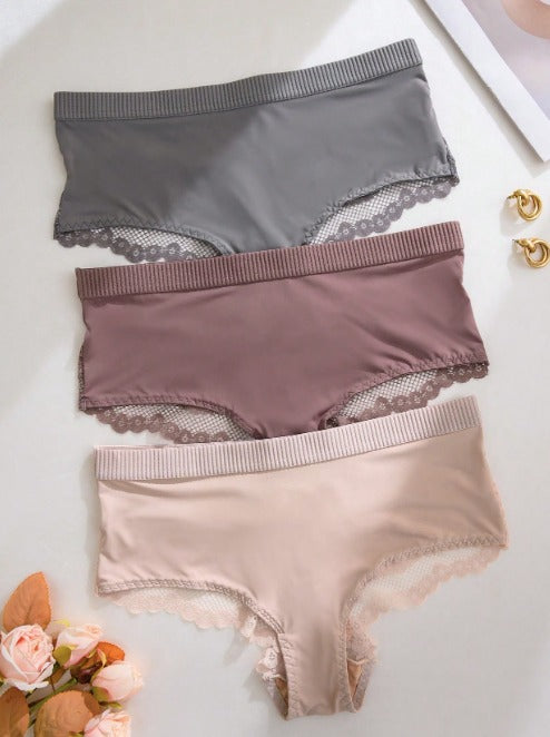Kit 3 Calcinhas Confort Lace