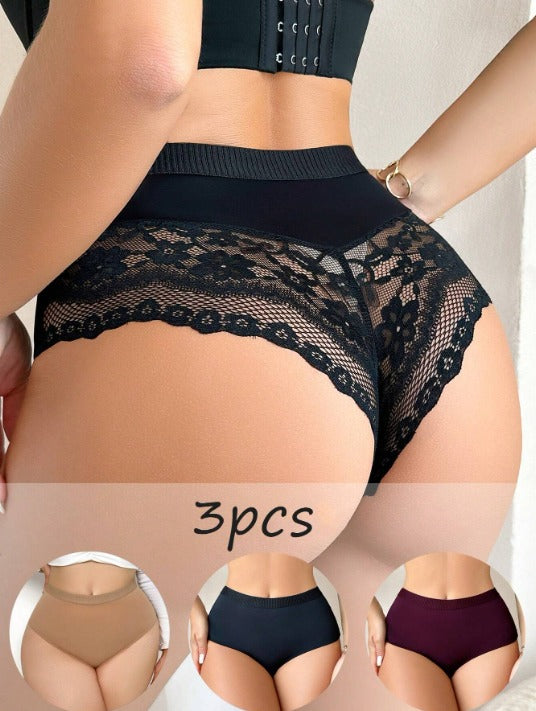 Kit 3 Calcinhas Confort Lace